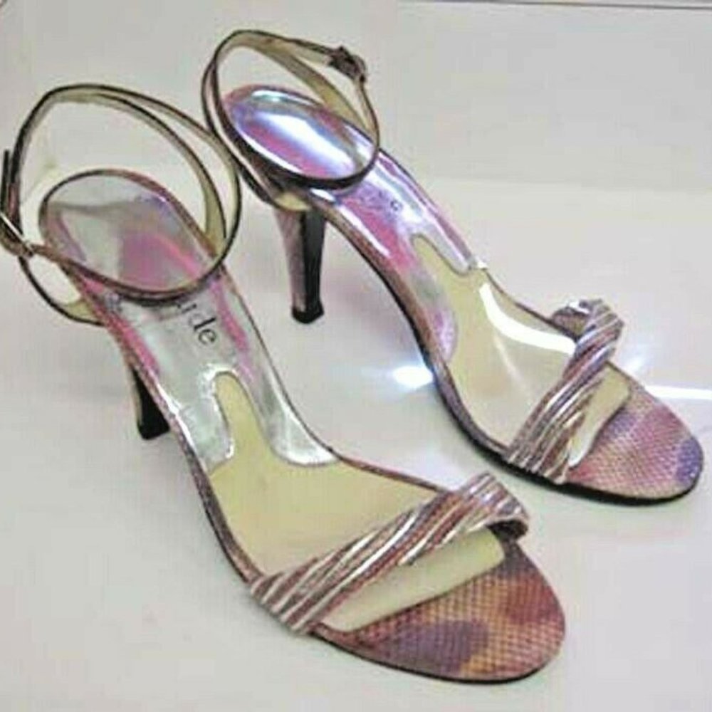 Vintage Pink Lavender Snake Skin High Heels